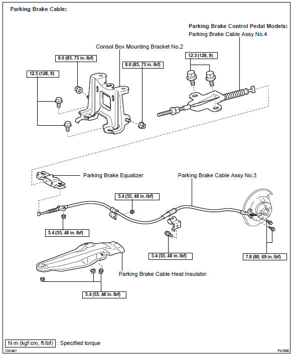 Toyota Camry Parking brake (From August, 2002) Parking brake